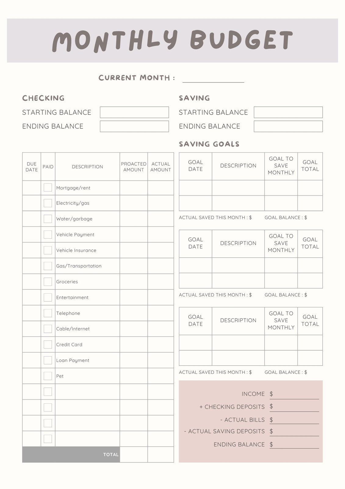 Emergency fund budgeting