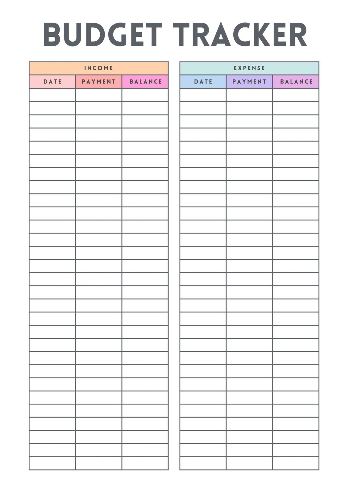 Modern budget tracking